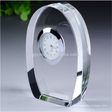 horloge de cristal personnalisé trophée table horloge souvenirs